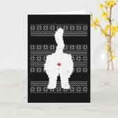 Festlicher Cat Hintern Ugly Weihnachtsfeiertag Karte (Gelbe Blume)