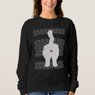 Festlicher Cat Hintern Ugly Weihnachtsfeiertag Sweatshirt