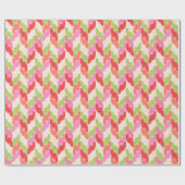 Festlicher Chevron-Weihnachten Geschenkpapier (Flach)