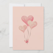 Festlicher Cocktail Galentine-Tag Rosa Einladung (Rückseite)