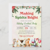 Festlicher Cocktail Weihnachtsgebäck Party Einladung (Vorderseite)