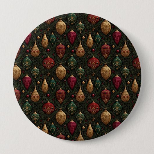Festlicher Damast Button (Vorderseite)