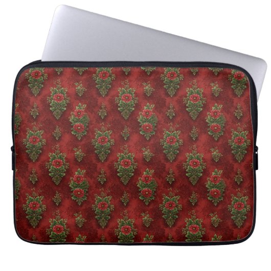 Festlicher Damast Laptopschutzhülle (Vorderseite)