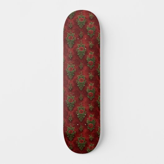 Festlicher Damast  Skateboard (Vorderseite)