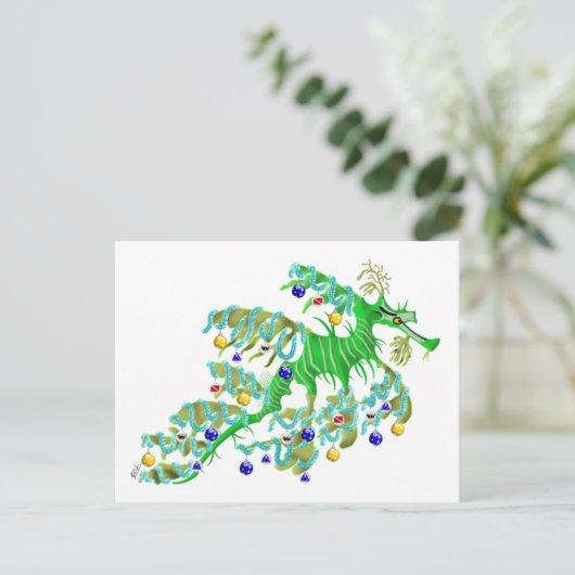 Festlicher Drachensee Postkarte (Stehend Vorderseite)