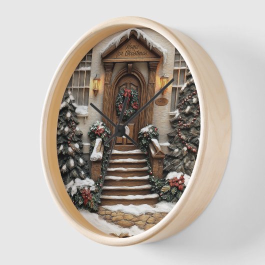 Festlicher Eingang mit Kranz. Uhr (Winkel)