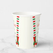 Festlicher Elf Bein Frohe Weihnachten Pappbecher (Rechts)