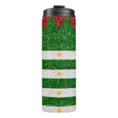 Festlicher Elf-Glitzer Thermosbecher (Vorderseite)