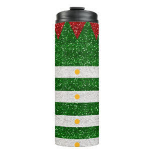 Festlicher Elf-Glitzer Thermosbecher