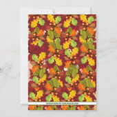 Festlicher Erntedank Abendessen Party Einladungen (Rückseite)