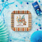 Festlicher Erntedank Gnomes Pappteller (Party)