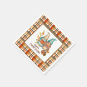 Festlicher Erntedank Gnomes Serviette (Ecke)