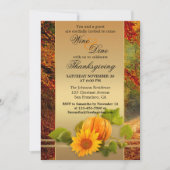 Festlicher Erntedank oder Herbstabend Party Einladung (Vorderseite)