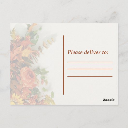 Festlicher Erntedank Postkarte (Rückseite)