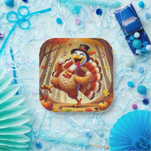 Festlicher Erntedank Türkei Papier Teller (Party)