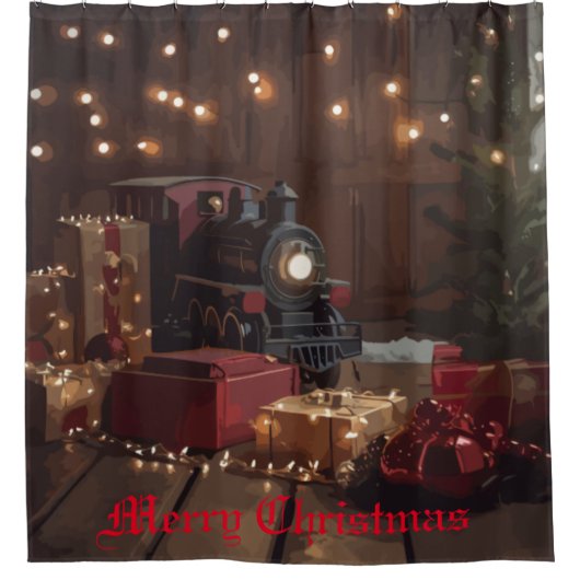 Festlicher Express Duschvorhang (Vorderseite)