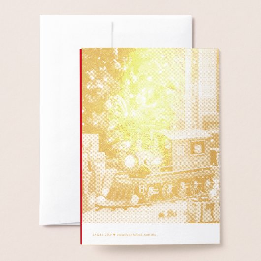 Festlicher Express Folienkarte (Rückseite mit Umschlag)