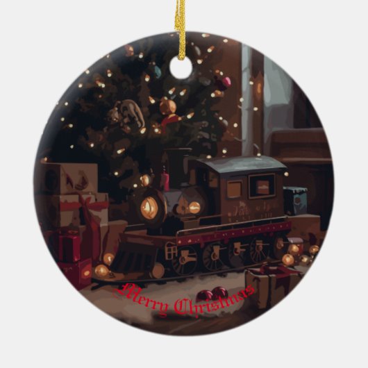 Festlicher Express Keramik Ornament (Hinten)