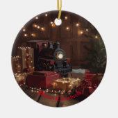 Festlicher Express Keramik Ornament (Vorne)