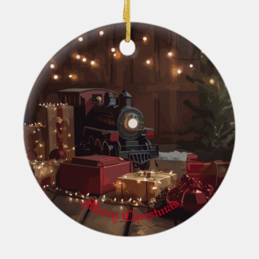 Festlicher Express Keramik Ornament (Hinten)