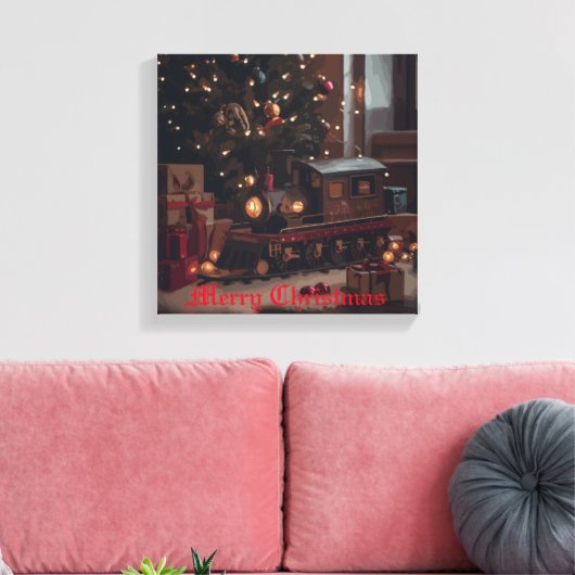 Festlicher Express Leinwanddruck (Insitu (Wohnzimmer))