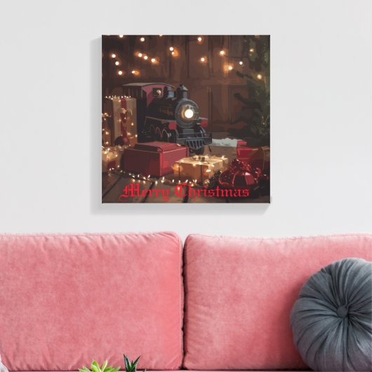 Festlicher Express Leinwanddruck (Insitu (Wohnzimmer))