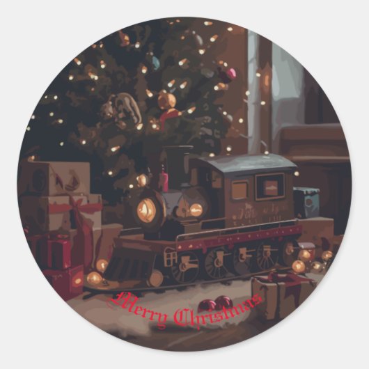 Festlicher Express Runder Aufkleber (Vorderseite)