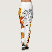 Festlicher Fall Capybar mit Pumpkins, Spinnen Leggings (Rückseite)