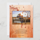 Festlicher Fall Foto Jubiläum Party Einladung (Rückseite)