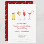 Festlicher Feiertag Cocktail Party Weihnachten Einladung