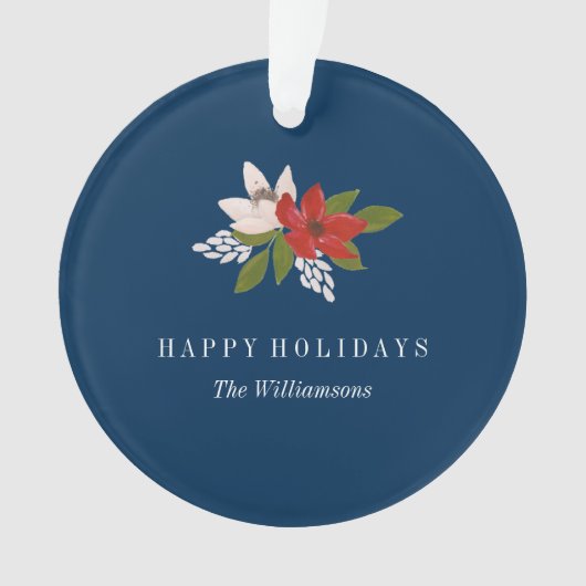 Festlicher Feiertag mit Blumen Ornament (Vorderseite)