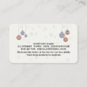 Festlicher Feiertag "Weihnachtsgeist" Getränkekart Begleitkarte (Rückseite)