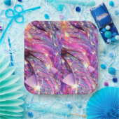 Festlicher Flair Gemusterte Plattendekoration Deli Pappteller (Party)