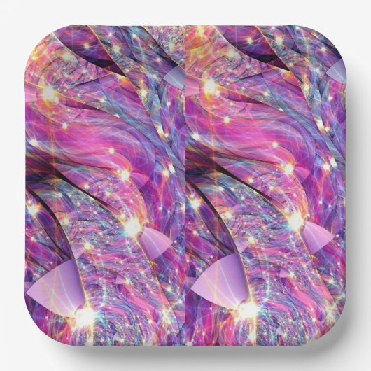 Festlicher Flair Gemusterte Plattendekoration Deli Pappteller (Vorderseite)