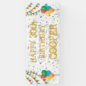 Festlicher Flair: Personalisiert Confetti Geburtst Banner (Vertikal)