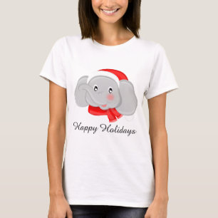 Festlicher frohe Feiertage Elefant addieren T-Shirt