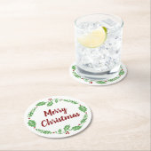 Festlicher frohe runder pappuntersetzer (Vor Ort)