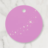 Festlicher Frohe Weihnachten Lila Gefallen Tag Geschenkanhänger (Rückseite)