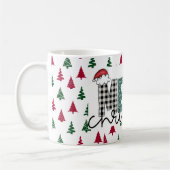 Festlicher "FROHE WEIHNACHTEN"-Muster-Becher  Kaffeetasse (Links)