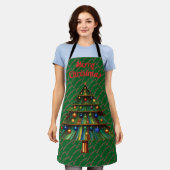 Festlicher Frohe Weihnachtsbaum Urlaub Schürze (Getragen)