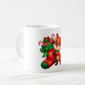 Festlicher Fuchsstrumpf Kaffeetasse (Vorderseite Links)