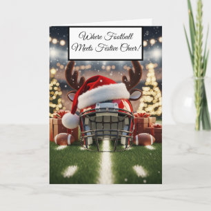 Festlicher Fußball - Touchdown Holiday Cheer Gruß Karte