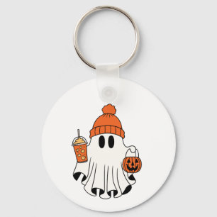 Festlicher Geist mit Pumpkin-Körbe und eingezähmte Schlüsselanhänger