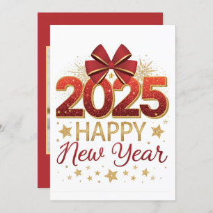 festlicher Glitzer froh über das neue Jahr Flat Ho Feiertagskarte