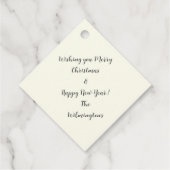 Festlicher Goldener Baum Weihnachtsgeschenk-Tag Geschenkanhänger (Rückseite)