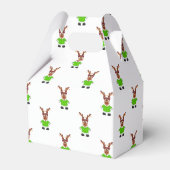 Festlicher Grüner und Gold Kasky Weihnachtsmann Geschenkschachtel (Vorderseite)