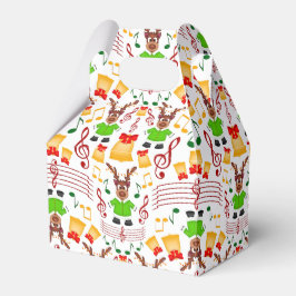 Festlicher Grüner und Gold Kasky Weihnachtsmann Geschenkschachtel