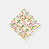 Festlicher Grüner und Gold Kasky Weihnachtsmann Serviette (Ecke)