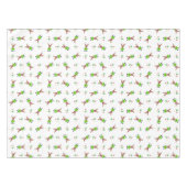 Festlicher Grüner und Gold Kasky Weihnachtsmann Tischdecke (Vorderseite (Horizontal))