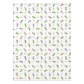 Festlicher Grüner und Gold Kasky Weihnachtsmann Tischdecke (Vorderseite)